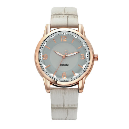 Women's Two-tone Dial Belt Quartz Watch - treasure supply