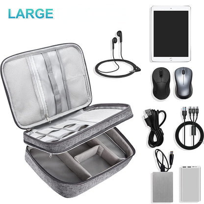 Electronics Travel Cable Organizer Bag Waterproof - treasure supply