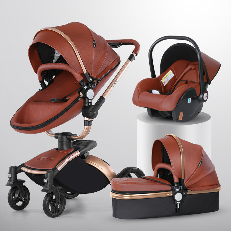 Stroller 360-degree Rotation 3-in-1 Basket Foldable