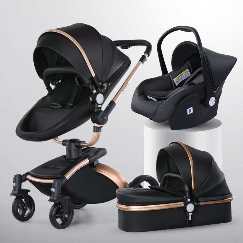 Stroller 360-degree Rotation 3-in-1 Basket Foldable