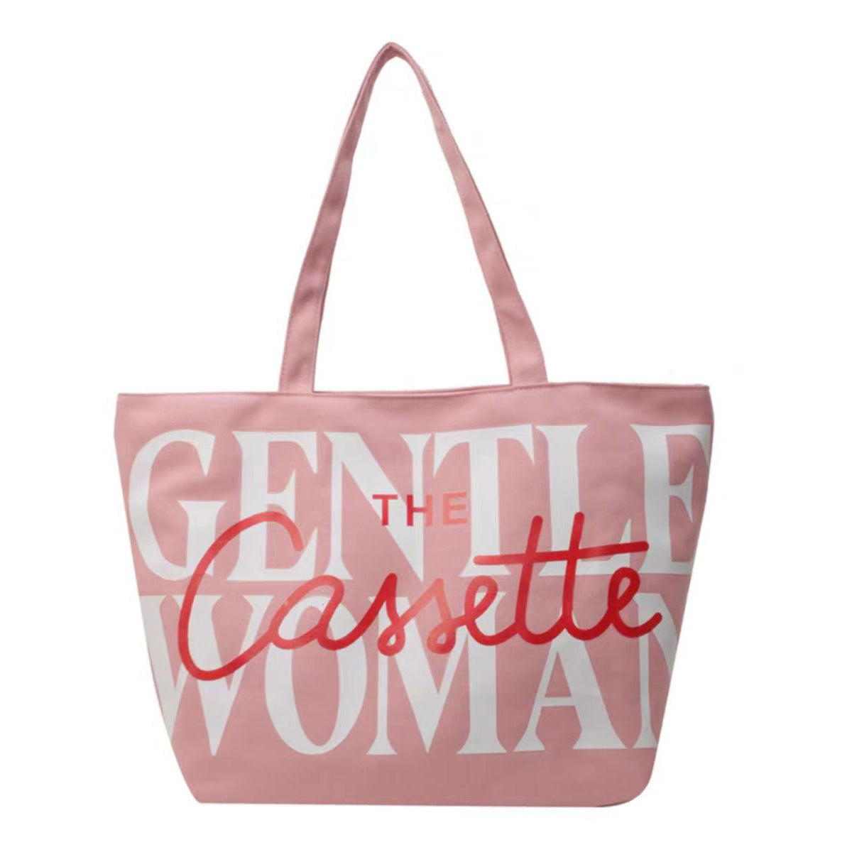 Letter Printed Totes Large Capacity Canvas Bags - treasure supply