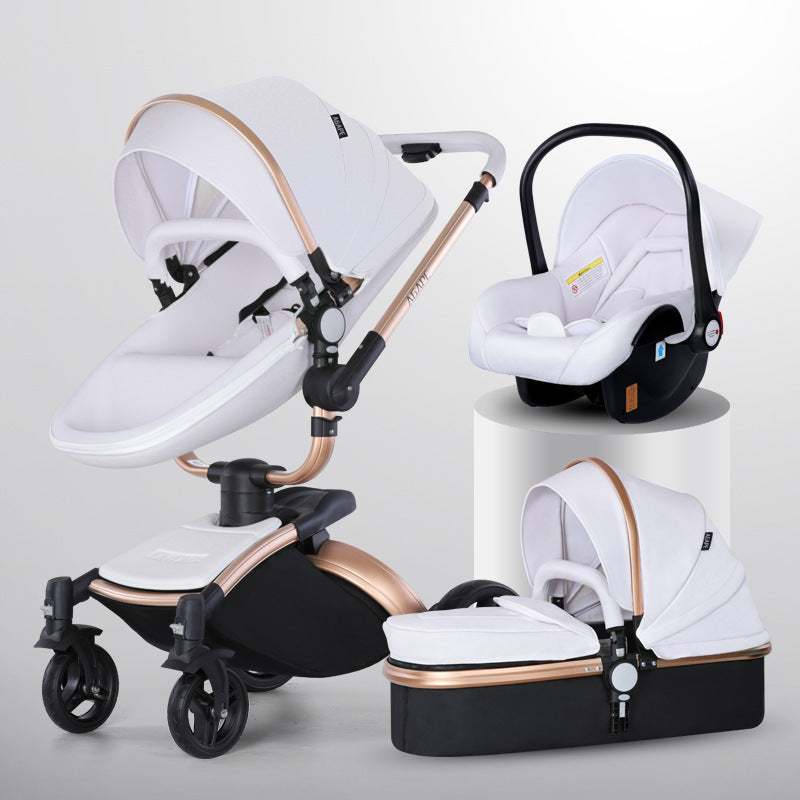 Stroller 360-degree Rotation 3-in-1 Basket Foldable