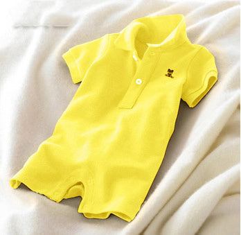 POLO Lapel Baby One-piece Romper