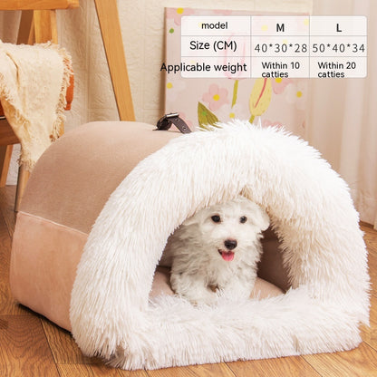 Portable Pet Nest Moisture-proof Long Fur Cat Nest