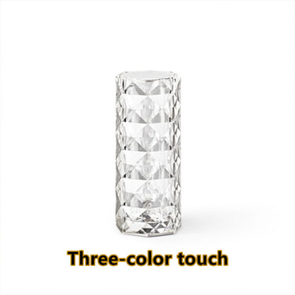 Crystal Lamp USB Table Bedroom Touch Dimming Atmosphere Diamond Night Light - Treasure Supply