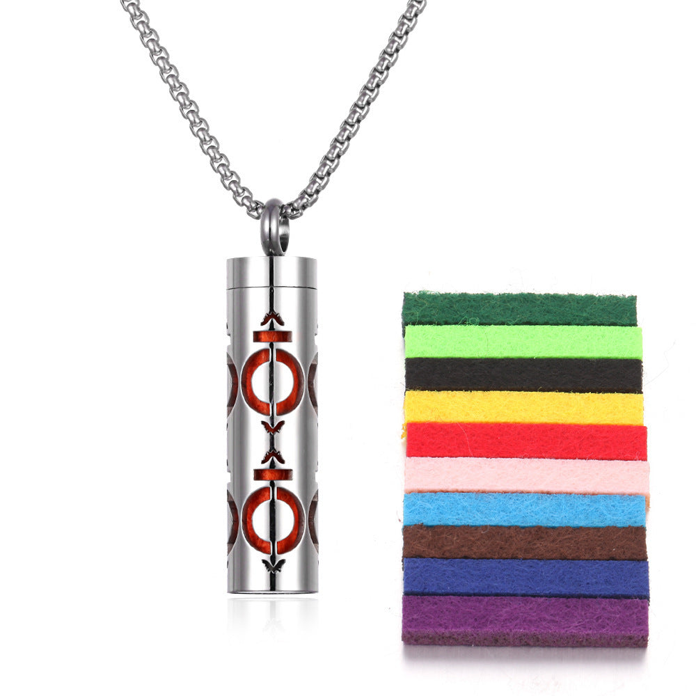 Aromatherapy Pendant Perfume Bottle Titanium Steel