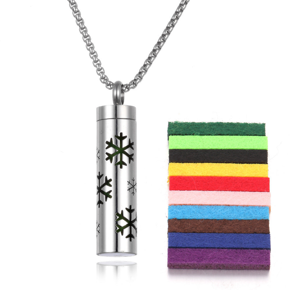 Aromatherapy Pendant Perfume Bottle Titanium Steel - treasure supply