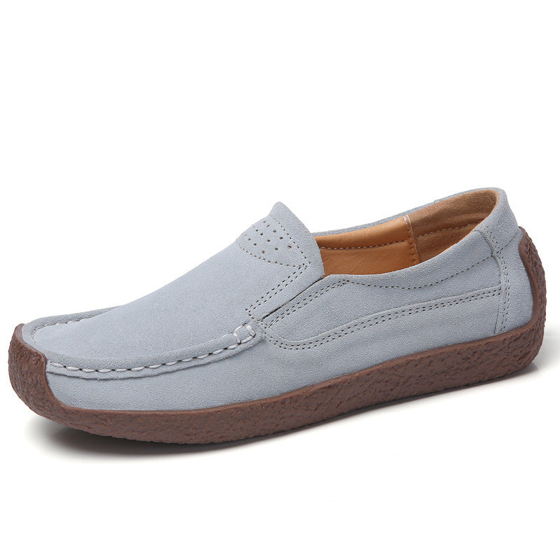 Round Toe Loafers Casual Versatile Solid Color Shoes - Treasure supply