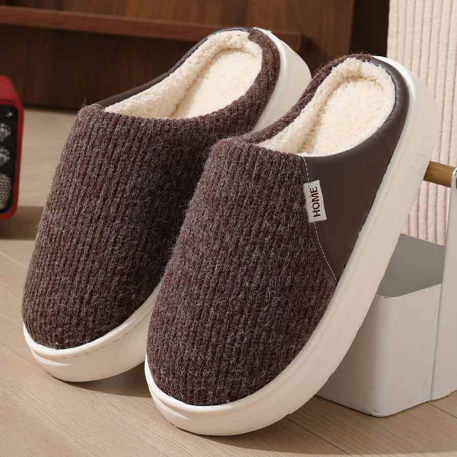 Women Men Winter Warm Plush Lightweight Home Slippers