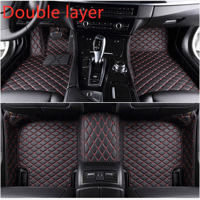 Fully Surrounded Car Leather Floor Mat All Weather Protection