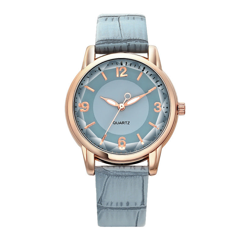 Women's Two-tone Dial Belt Quartz Watch - treasure supply