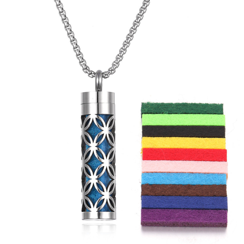 Aromatherapy Pendant Perfume Bottle Titanium Steel