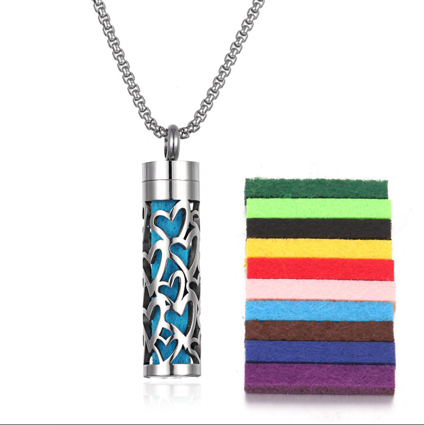 Aromatherapy Pendant Perfume Bottle Titanium Steel - treasure supply