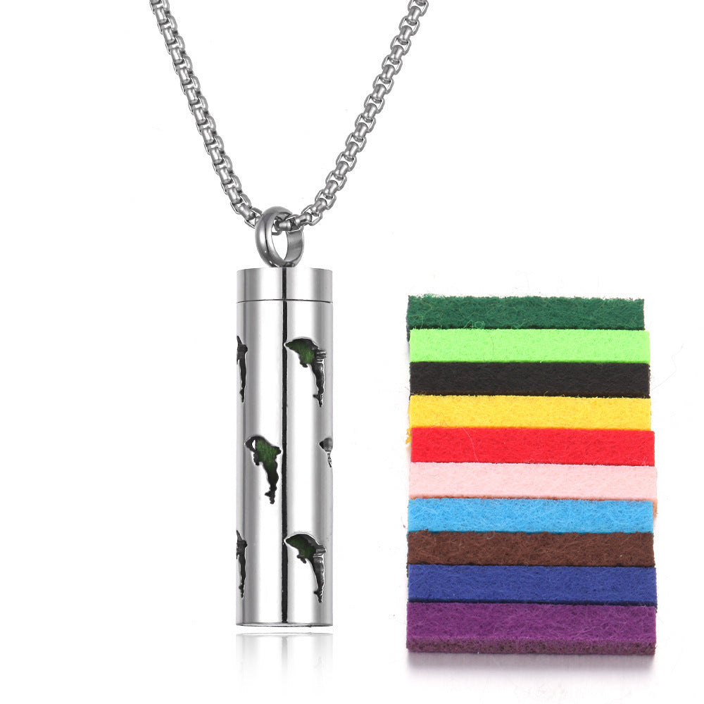 Aromatherapy Pendant Perfume Bottle Titanium Steel