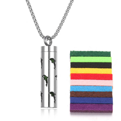 Aromatherapy Pendant Perfume Bottle Titanium Steel - treasure supply