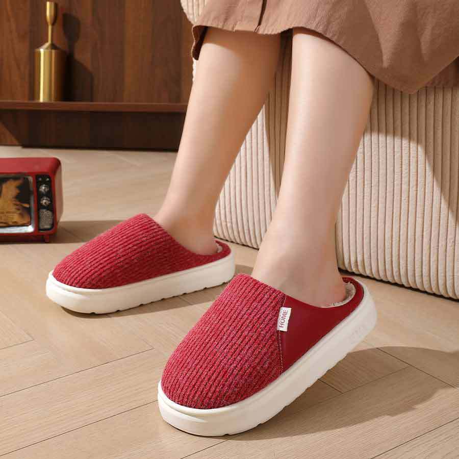 Women Men Winter Warm Plush Lightweight Home Slippers