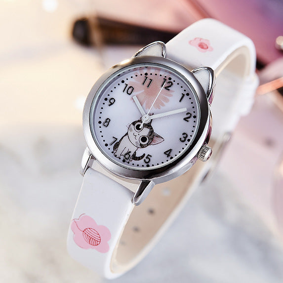 Cartoon little cute cat watch for kids