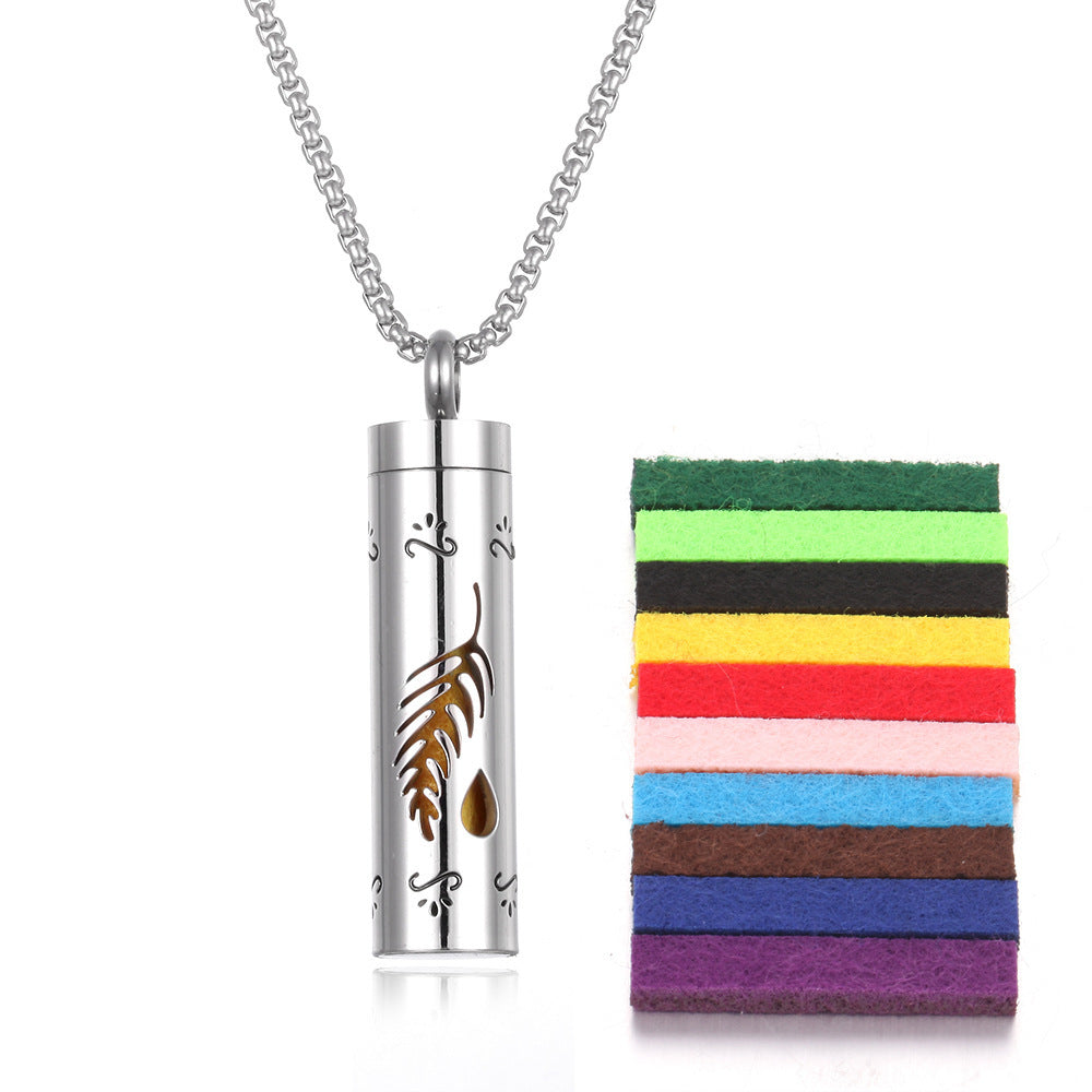 Aromatherapy Pendant Perfume Bottle Titanium Steel