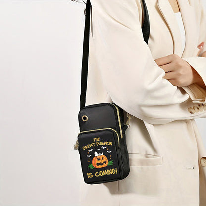 Halloween Pumpkin Pattern Phone Bag Coin Wallet - treasure supply