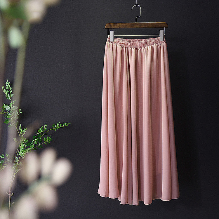 Women Chiffon Long-length Skirt - treasure supply