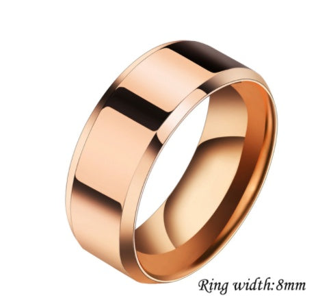 6mm/8mm Men And Women Stainless Steel Couple Rings Band