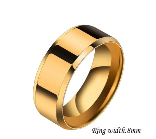 6mm/8mm Men And Women Stainless Steel Couple Rings Band