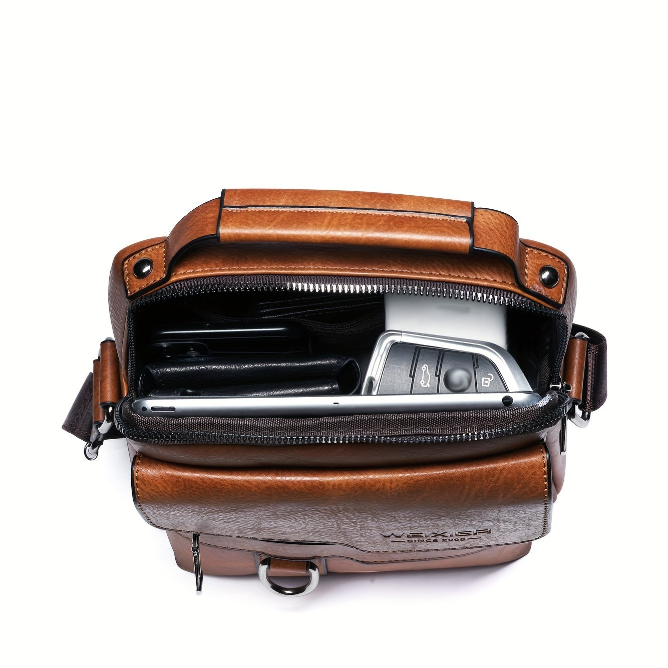 PU Leather Purse Messenger Crossbody Bag for men