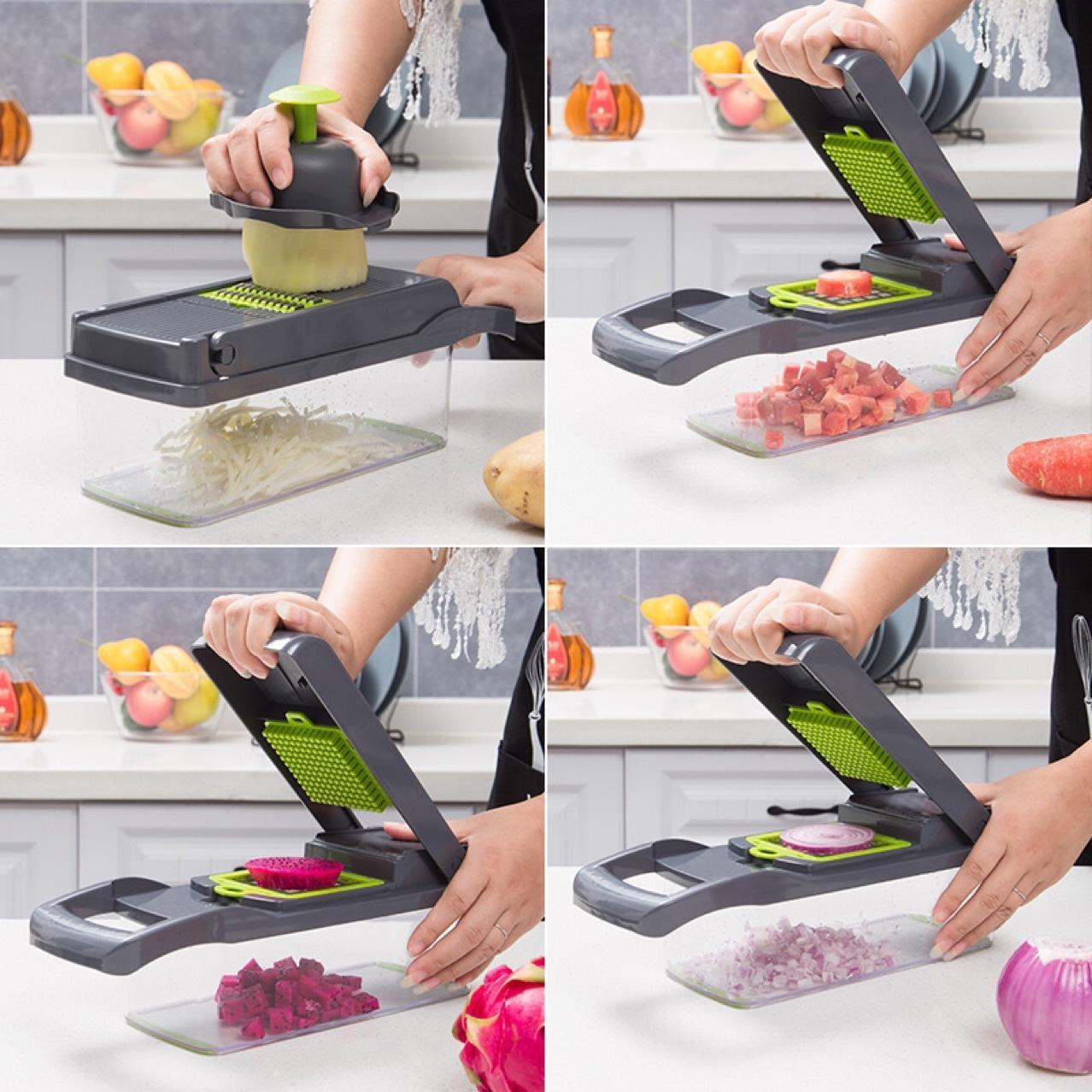 12 In 1 Vegetable Chopper Onion Cutter Vegetable Slicer - treasure supply