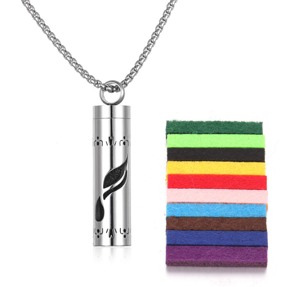 Aromatherapy Pendant Perfume Bottle Titanium Steel