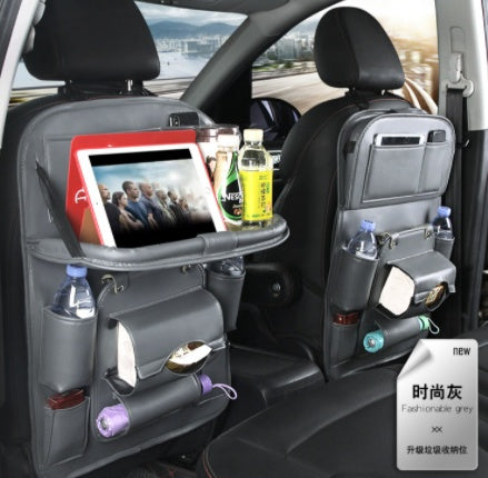 Car Storage Multifunction Seat Back Tray Hanging Bag - treasure supply