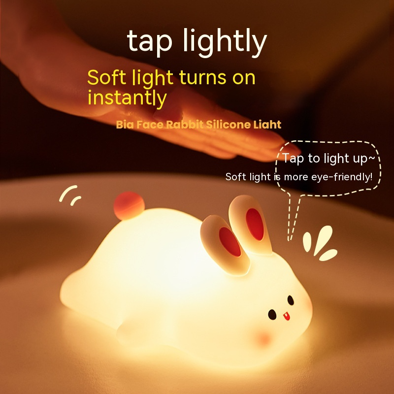 Kids Silicone Bedroom Bedside Lamp Table Night Light Rechargeable LED - Treasure Supply