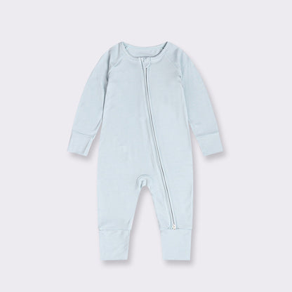 Bamboo Fiber Baby Jumpsuit Baby Zipper Pajamas - Treasure supply