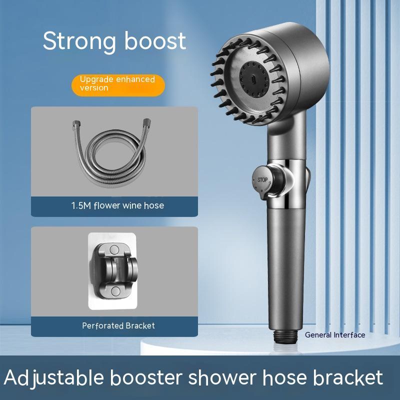 Multifunctional Massage & Skin Beauty Shower Head 3-Speed Handheld High Pressure - Treasure Supply