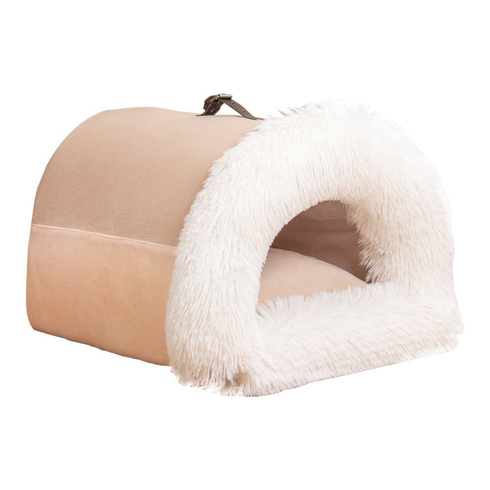 Portable Pet Nest Moisture-proof Long Fur Cat Nest