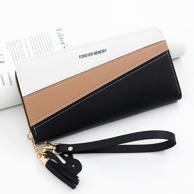 Women Lady Leather Clutch Wallet Credit Card Phone Holder Long Purse Zip Handbag - Treasure Supply