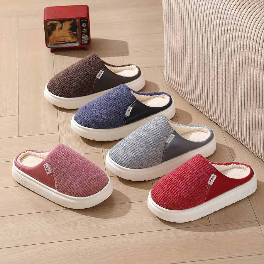 Women Men Winter Warm Plush Lightweight Home Slippers - treasure supply