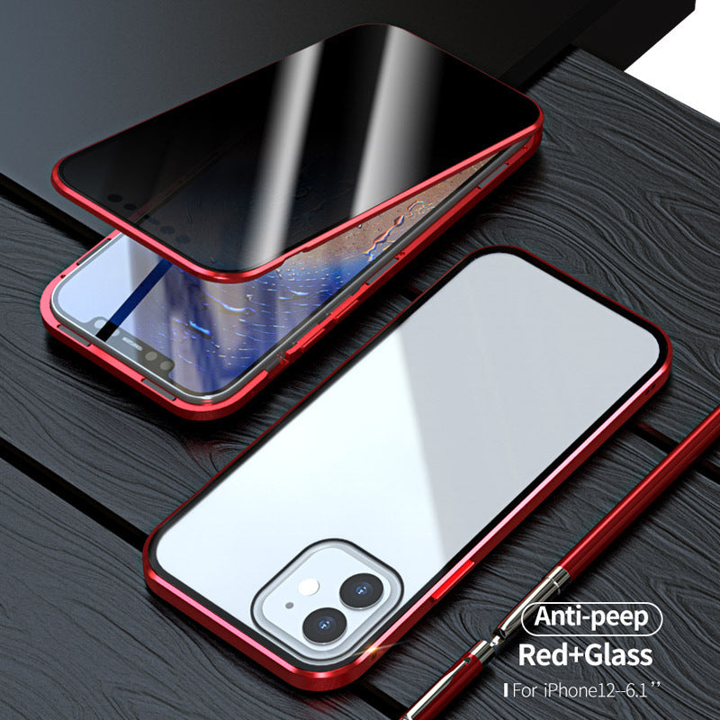 Magnetic Privacy Glass Case Anti-Spray 360 Protective