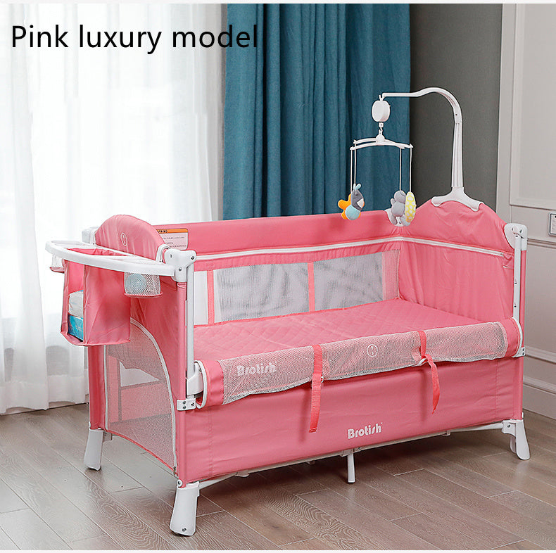 Multifunctional Baby Cot Splicing Large Bed Movable - treasure supply