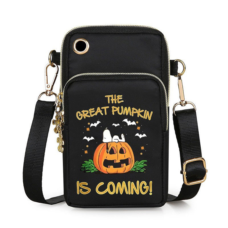 Halloween Pumpkin Pattern Phone Bag Coin Wallet - treasure supply