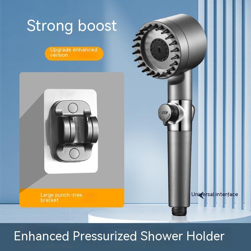 Multifunctional Massage & Skin Beauty Shower Head 3-Speed Handheld High Pressure - Treasure Supply