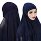 Veiled Muslim Women Chiffon Turban Scarf Set