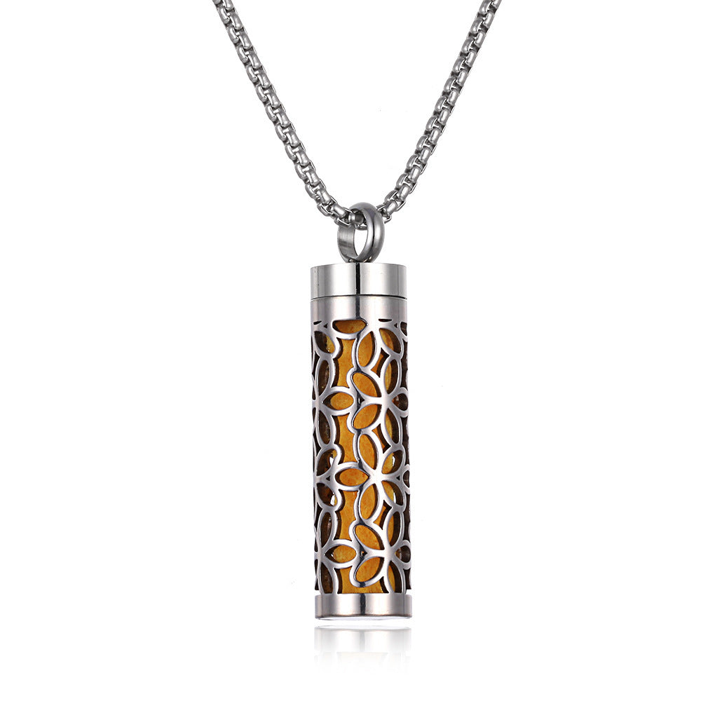 Aromatherapy Pendant Perfume Bottle Titanium Steel