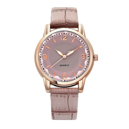 Women's Two-tone Dial Belt Quartz Watch - treasure supply