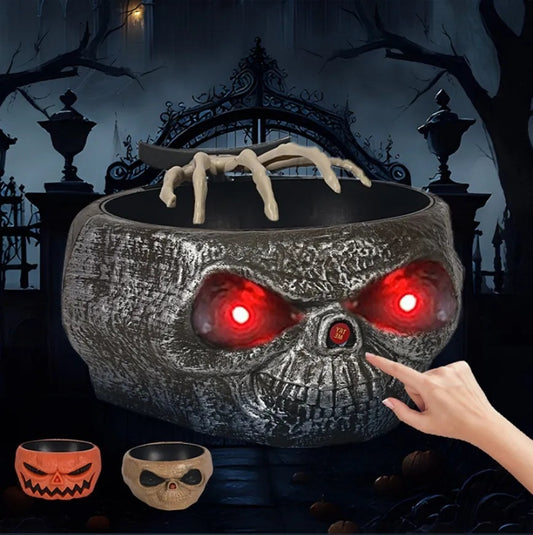 Halloween Candy Bowl, Battery Operated - treasure supply