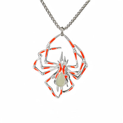 Halloween Glowing Night Fluorescence Spider Necklace - treasure supply