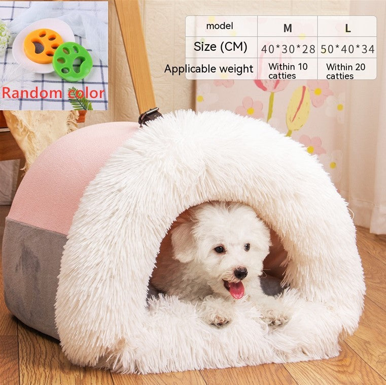 Portable Pet Nest Moisture-proof Long Fur Cat Nest