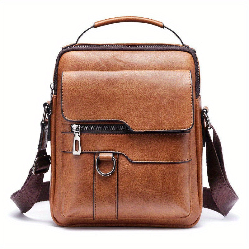 PU Leather Purse Messenger Crossbody Bag for men - treasure supply