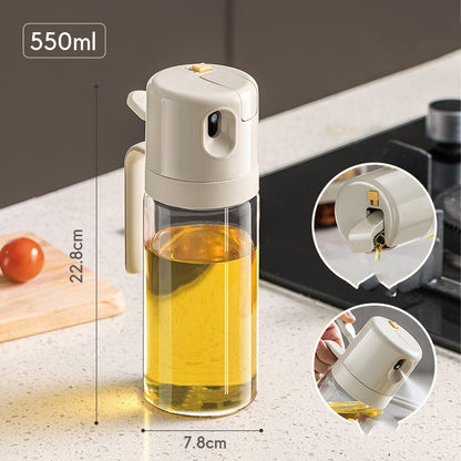 2 In 1 Oil Sprayer Bottle BBQ Cooking Oil Dispenser Olive Oil Pourers Sprayers - Treasure Supply