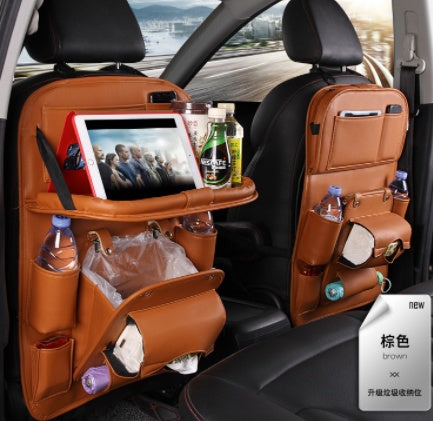 Car Storage Multifunction Seat Back Tray Hanging Bag - treasure supply