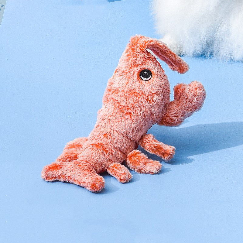 Pet Toys Electric Jumping Shrimp USB Charging Simulation Lobster Funny Cat Plush Pets Toy - Treasure Supply 